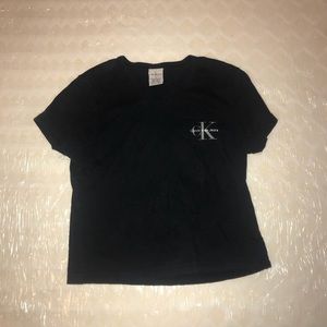 black calvin klein crop top